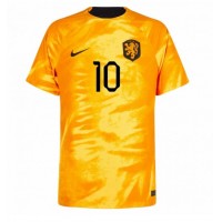 Netherlands Memphis Depay #10 Replica Home Shirt World Cup 2022 Short Sleeve